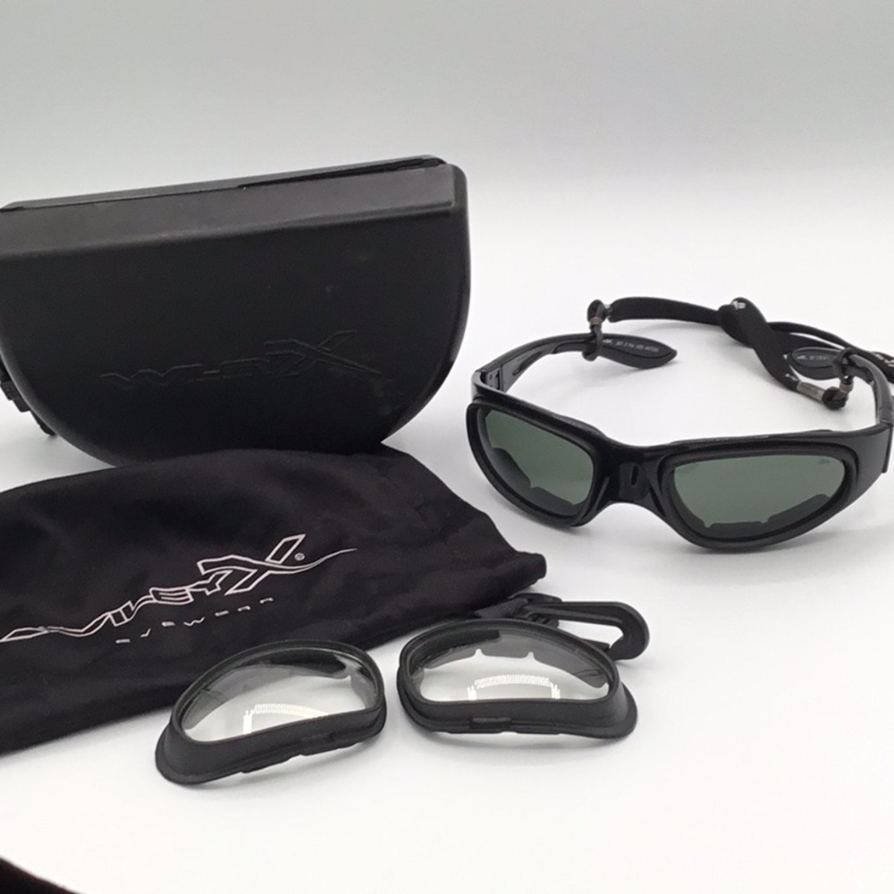 Wiley X SG-1 Goggles, Black and Clear Changeable Lenses
